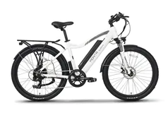 Emmo 26inch Electric Mountain Bike-Pioneer-48V Removable Lithium-White - Click for more details