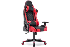 Gaming Chair PU Leather with Headrest Lumbar Support - Click for more details