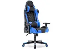Gaming Chair PU Leather with Headrest Lumbar Support - Click for more details