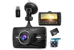 Dash Cam Front and Rear 1080P FHD with 32G SD Card - Click for more details