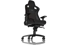 GAMING CHAIR BLACK FAUX LEATHER RED STITCHING By NobleChairs - Click for more details
