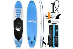 SereneLife Inflatable Stand Up Paddle Board Blue - Click for more details