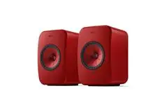 KEF LSX II Wireless all-in-one HiFi Speakers (Set of 2, Lava Red) - Click for more details