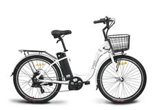 Emmo 26inch Step-Thru Comuting Bike -Vintage- Removable Lithium-White - Click for more details