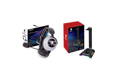 Digifast Orpheus White Gaming Headset and Atlas RGB Headset Stand - Click for more details