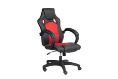 Adjustable Black And Red Modern Office Chair - Click for more details