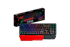 Digifast 4 in 1 RGB Gaming Set with Wrist Rest Keyboard and White Head - Click for more details