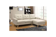 Urban Cali San Marino Sectional Sofa with Right Chaise in Cream - Click for more details