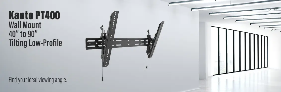 Kanto PT400 40” to 120” Tilting Low-Profile Wall Mount  - Click for more details