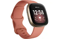 Fitbit Versa 3 Health &amp; Fitness Smartwatch - Pink/Gold (S/L Bands Included) - Click for more details