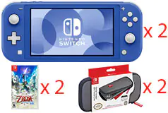 Nintendo Switch Lite in Blue - Bundle of 2 - Click for more details