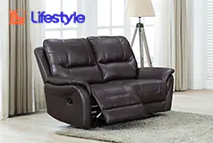 Reggio Reclining Loveseat in Chocolate by Lifestyle - Click for more details