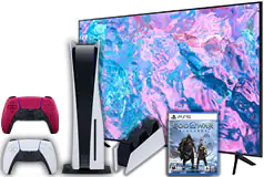 Samsung 65” CU7000 4K UHD Smart TV (2023) &amp; PlayStation 5 GOW Disc Edition Bundle - Click for more details