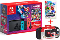Nintendo Switch™ Mario Kart™ 8 Deluxe, Travel Case + Game Bundle - Click for more details