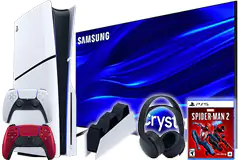 Samsung 65" UHD 4K Smart TV & PS5 Disc Edition Slim Spider-Man2