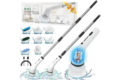 Electric Spin Scrubber, Power Electric Brush with Adjustable Extension - Click for more details