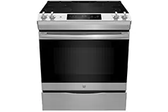 GE 30" Electric Slide-In Front Control Range with Storage Drawer