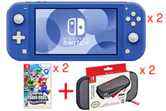 Nintendo Switch Lite Blue, Travel Case &amp; Super Mario Bros. Wonder Bundle of 2 - Click for more details