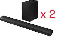 Samsung B-Series HW-B750D 5.1ch Soundbar with Sub Woofer - Bundle of 2