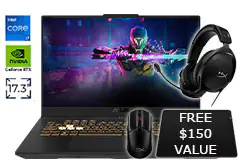 Asus TUF 17.3” RTX 4060 Gaming Laptop with Headset / Mouse / Pad Bundle - Click for more details