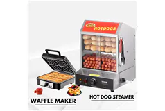 Ultimate Breakfast Bundle:Waffle Maker&amp;Hot Dog Steamer - Click for more details