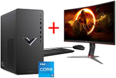 HP Victus i5-12400F Gaming Desktop Tower + AOC 31.5” Curved 165 Hz Gaming Monitor - Click for more details