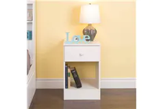 Modubox Astrid Tall 1-Drawer Nightstand in White