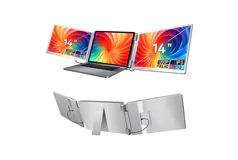 14 inch tri-screen monitor display screen extender low price easy inst - Click for more details