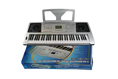 Huntington USA 61 Key Electric Keyboard with Music Rack & AC Adaptor