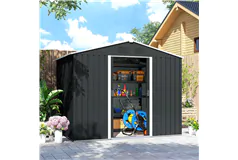 Outdoor Storage Shed, Metal Garden Tool Storage House - Click for more details