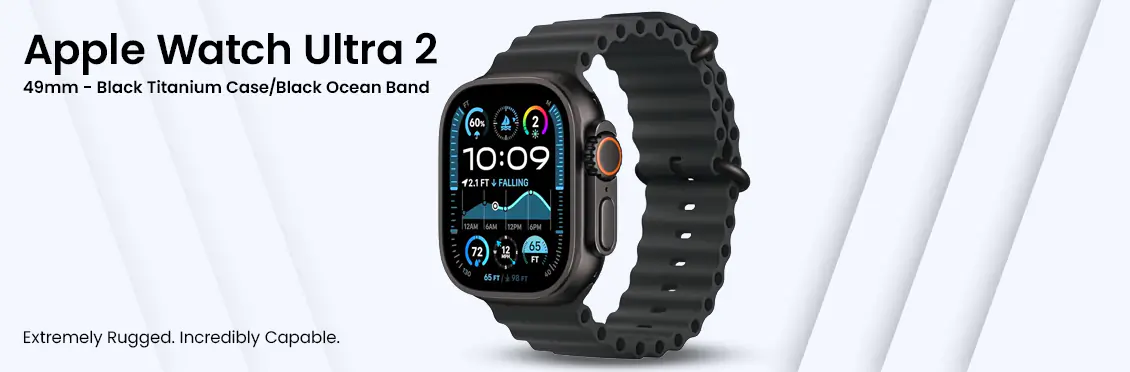 Apple Watch Ultra 2 49mm - Black Titanium Case/Black Ocean Band