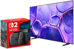 Samsung 65” U8000F Crystal UHD 4K Smart TV (2025) + Nintendo Switch™ 2 Bundle - Click for more details