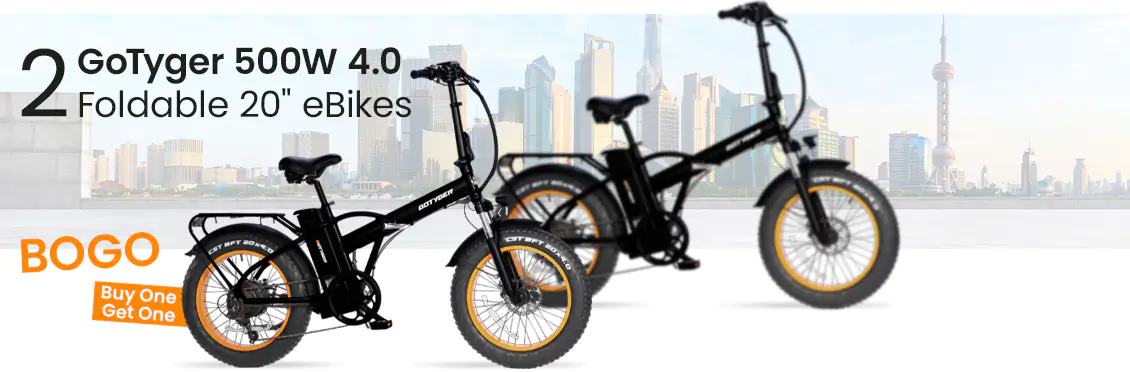GoTyger 20” 500W 48V Foldable eBike - Bundle of 2