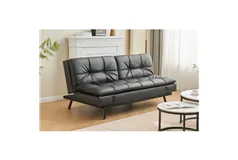 Convertible Memory Foam Sofa - Black - Click for more details