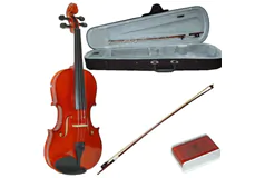 4/4 Student Violin Ensemble with Case, Bow & Rosin - Gloss Finish