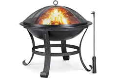 Yaheetech 22-Inch Outdoor Fire Pit with BBQ Grill - Click for more details