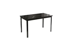 Modern Black Faux Marble Dining Table 55.5&#39; x 27.5&#39; (Table Only) - Click for more details