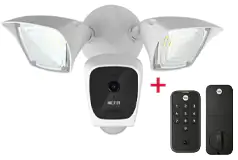 Nexxt Solutions Smart Wi-Fi Floodlight Camera + Yale Code Keypad - Click for more details