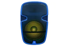 15' Portable Bluetooth DJ Speaker Blue Stand, Wireless Mic & Remote