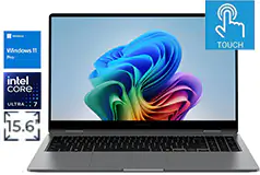 Samsung Galaxy Book5 360 15.6” Ultra 7 Touchscreen Laptop - Grey (16GB/512GB/Win 11P) - Click for more details