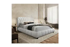 Arched Headboard Platform Bed - King - Click for more details