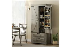 64' Farmhouse Kitchen Pantry Storage Cabinet with Drawers, Distressed - Click for more details