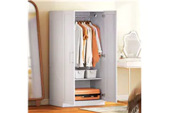 Modern Wardrobe Close - White - Click for more details