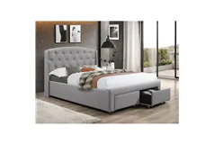 Grey Fabric Bed w 2 Front Pull Out Drawers - Full - Click for more details