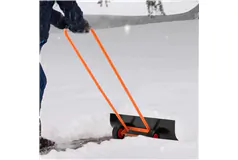 IRONMAX 30 Inch Snow Pusher Shovel With Wheels - Click for more details