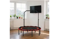 48 Inch Foldable Indoor Rebounder Trampoline with Adjustable Handle - Click for more details