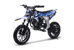 MotoTec Warrior 52cc 2-Stroke Kids Gas Dirt Bike Blue - Click for more details