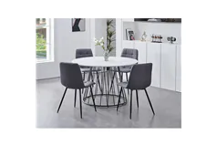 Modern Dining Table Set - Grey - Click for more details