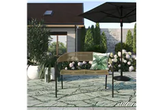 Yellow Steel Outdoor Stacking Patio Chair Weatherproof - Click for more details