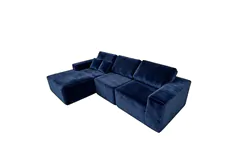 284 cm Compression Velvet Chaise Lounge Sofa for 4-5, For Living Room - Click for more details